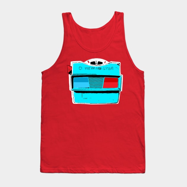 View-Master 3D Glasses in Electric Blue Tank Top by callingtomorrow